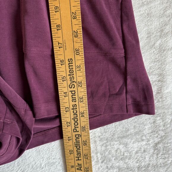 Lou & Grey Shorts Romper Size Large Maroon/Purple Sleeveless Drawstring Waist - Picture 7 of 8